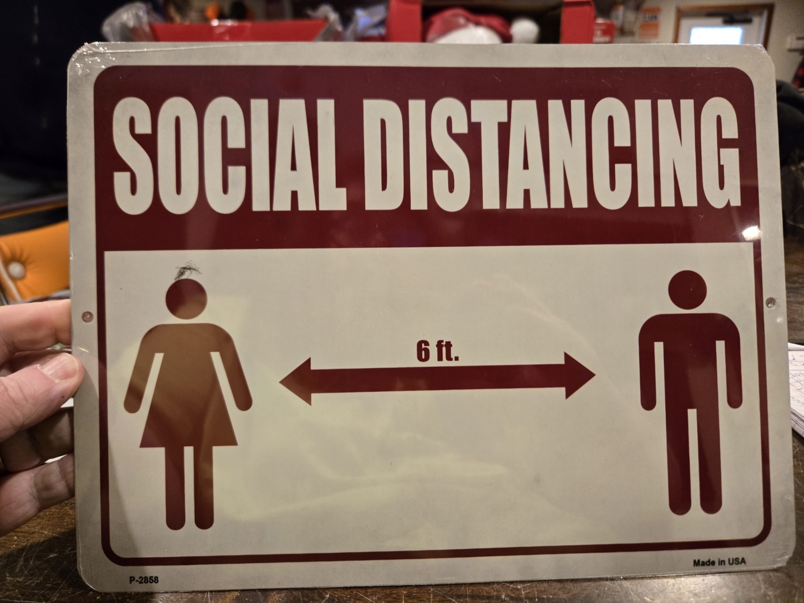 Social Distancing Sign 12×9