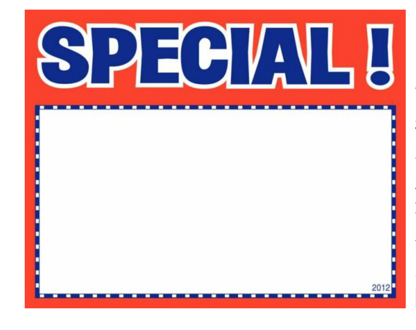100 – 3.5&Prime; x 5.5&Prime; Value King Special Price cards for Stores Nice Signage Signs