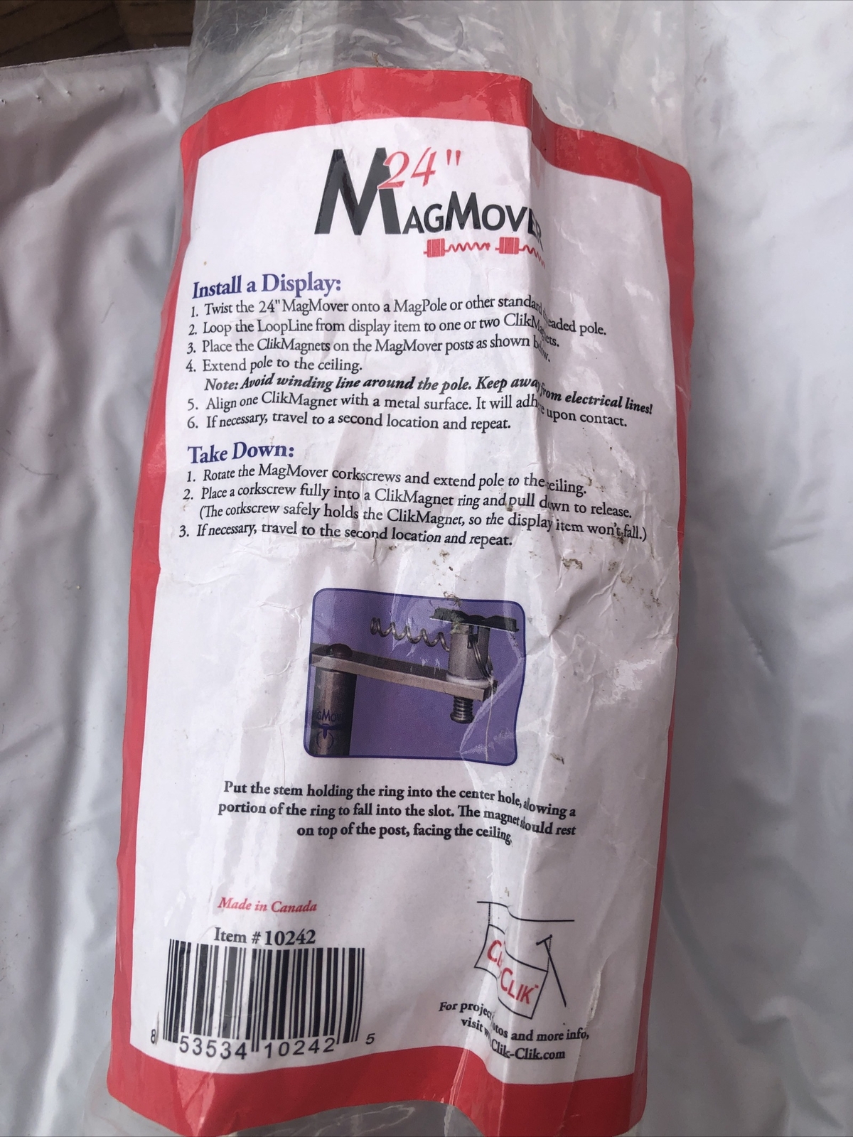 DUAL MAGMOVER HEAD; CLIK-CLIK CEILING DECORATING SYSTEM; (TO ONLY BUY THE HEAD)