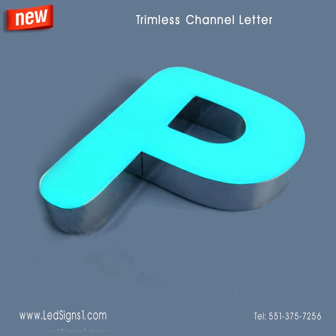 Custom made Trim less Channel Letters Signs Storefront signage 20 Inches