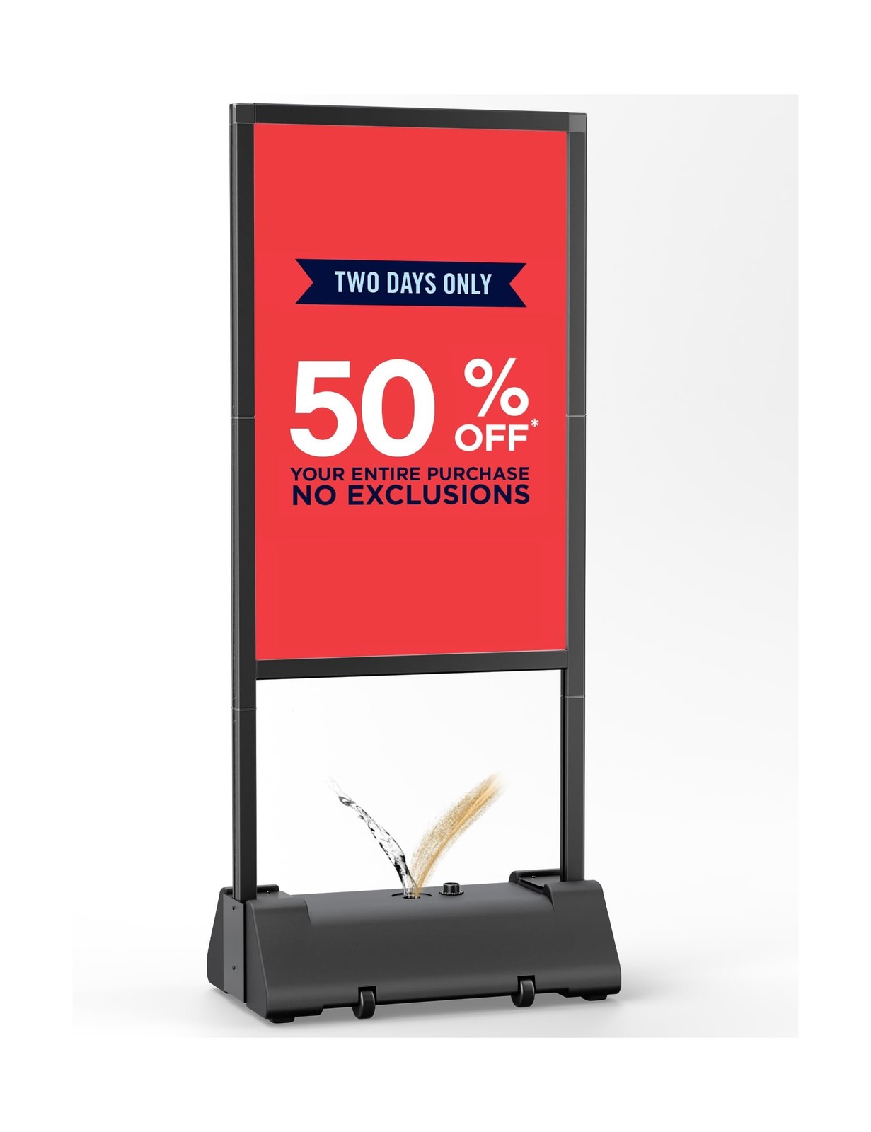 GUOHONG 24×36 Inch Outdoor Sign Holder Stand, Heavy Duty Poster Stand with Wa…
