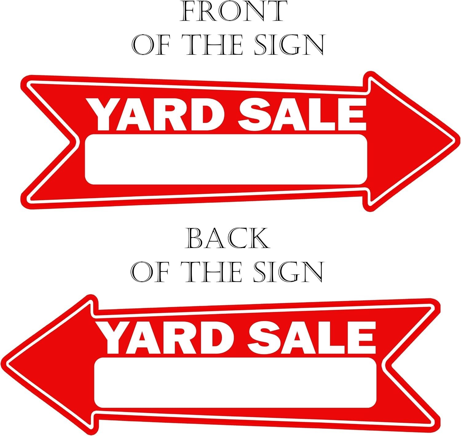 6 Piece Yard Sale Arrows – Yard Sign Double Sided With Stake 16 Inch By 5 Inc…