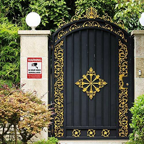4-Pack Private Property No Trespassing Sign Video Surveillance Signs Outdoor