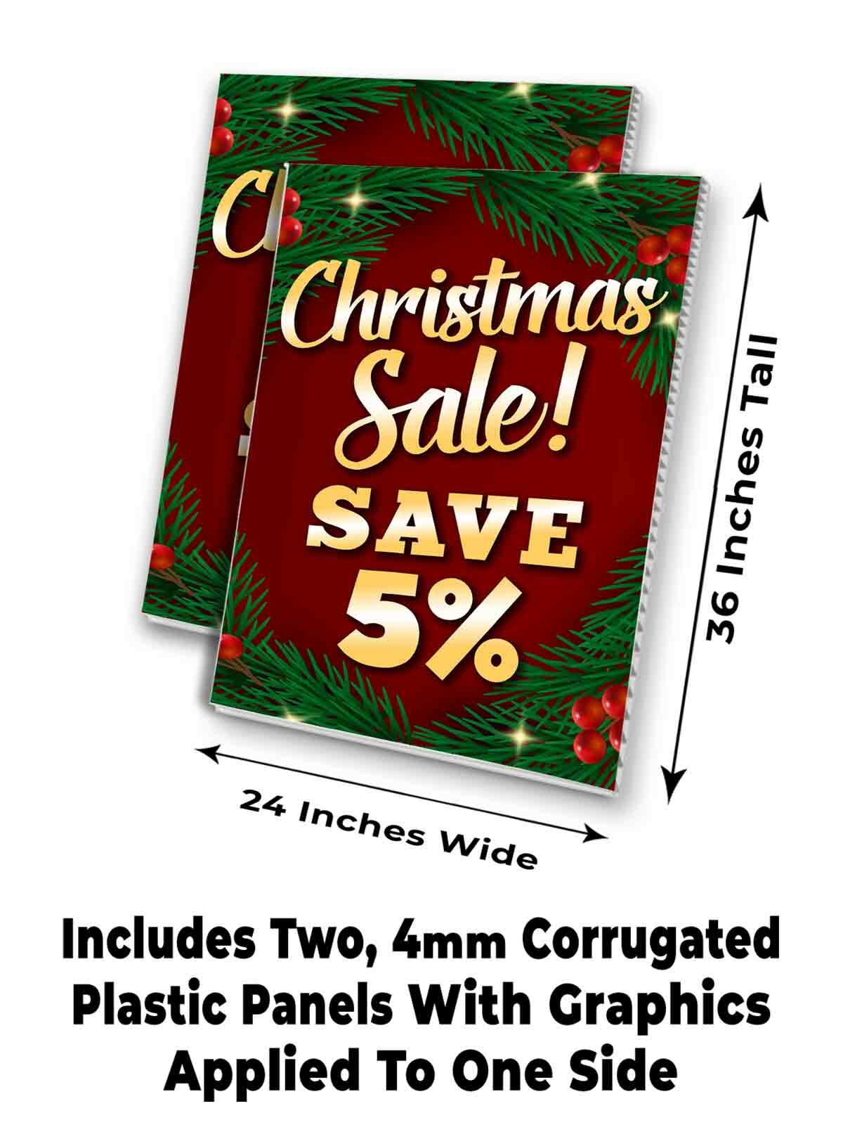 CHRISTMAS SALE SAVE 5% Signicade 24×36 A Frame Sidewalk Sign Double Sided