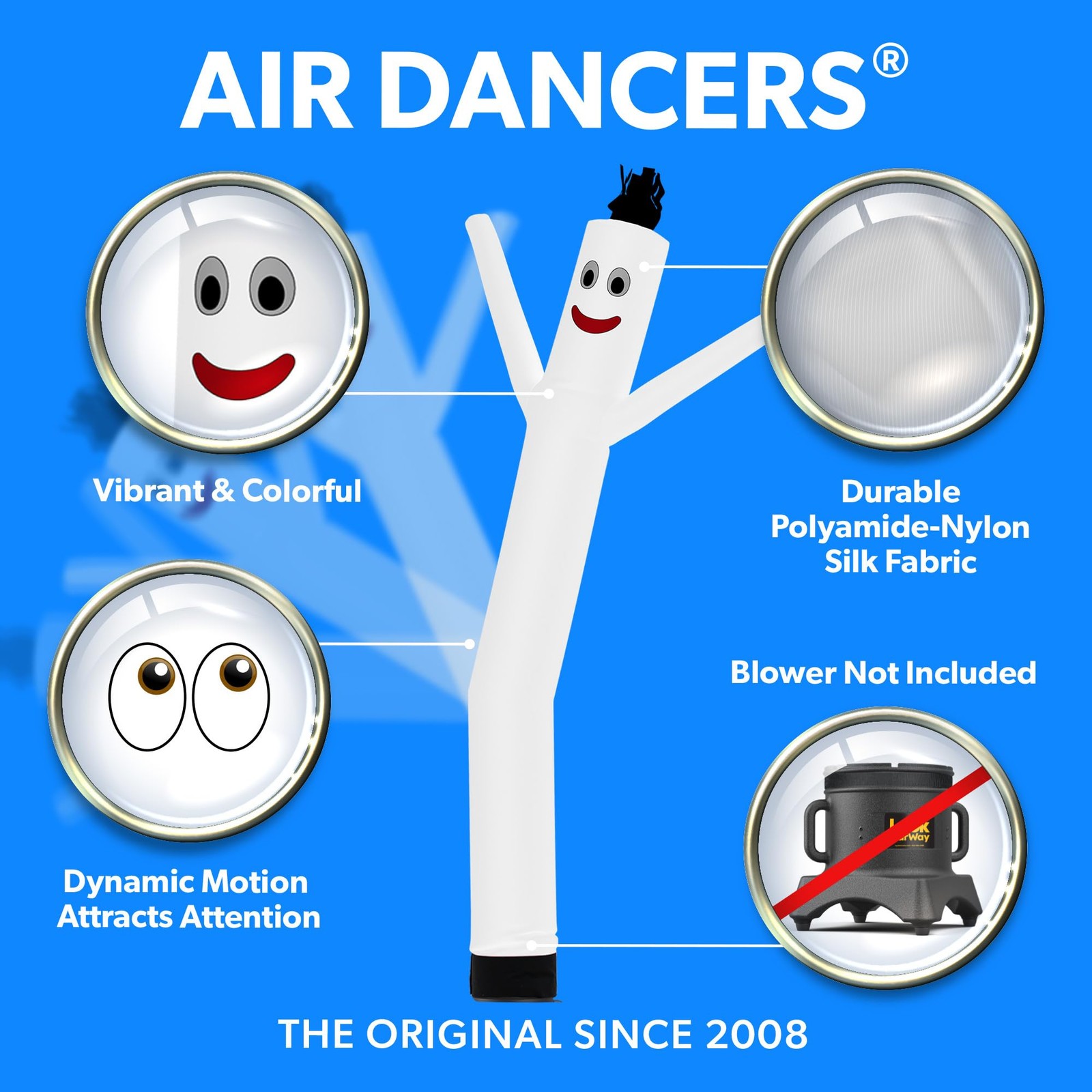 Lookourway Air Dancers Inflatable Tube Man Attachment – 10 Feet Tall Wacky