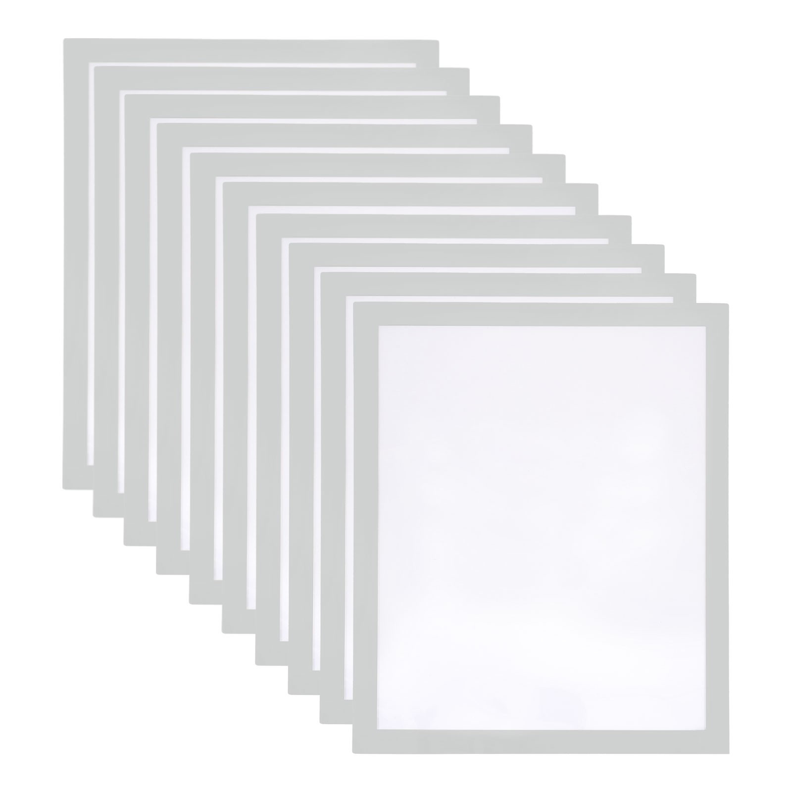 10pcs Self Adhesive Magnetic Wall Sign Holder, 8.5&Prime;x11&Prime; Frame Display,Silver