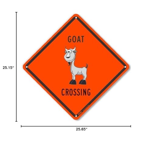 PetKa Signs and Graphics PKAC-0355-NA_10x10&Prime;Goat Crossing » Aluminum Sign, 10&Prime; x