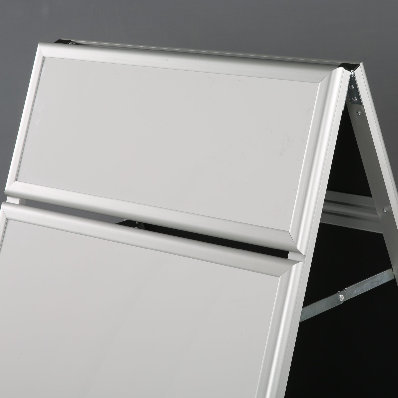 Double Sided Aluminum A-Frame Dry Erase Sidewalk Sign 22×28 Silver Frame, Header
