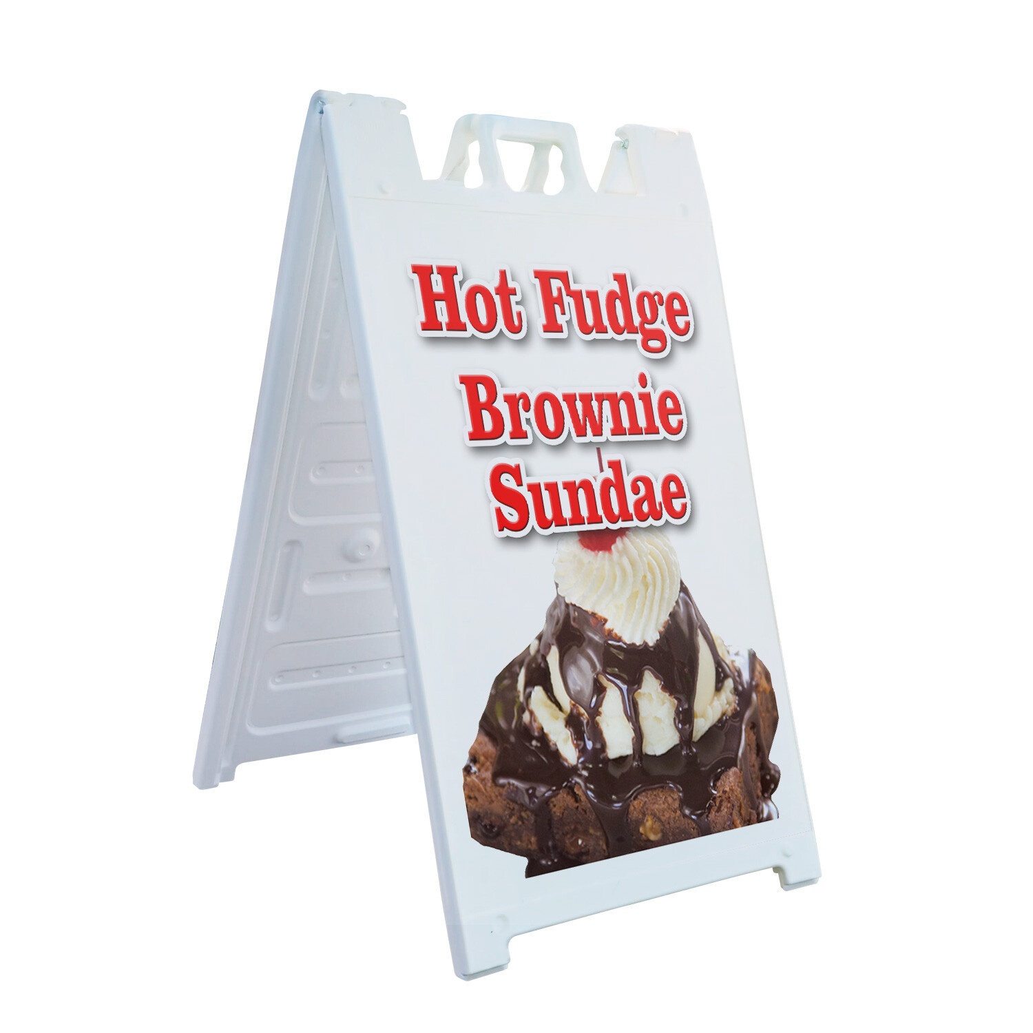 A-frame Sidewalk Hot Fudge Brownie Sundae 24&Prime; x 36&Prime; Double Sided A-Frame Sidewal