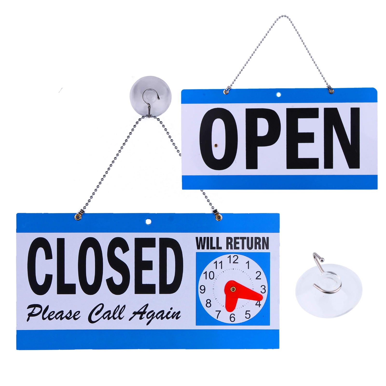 Open Sign Business Hour Closed Open Sign Will Return Clock for Restaurant Office