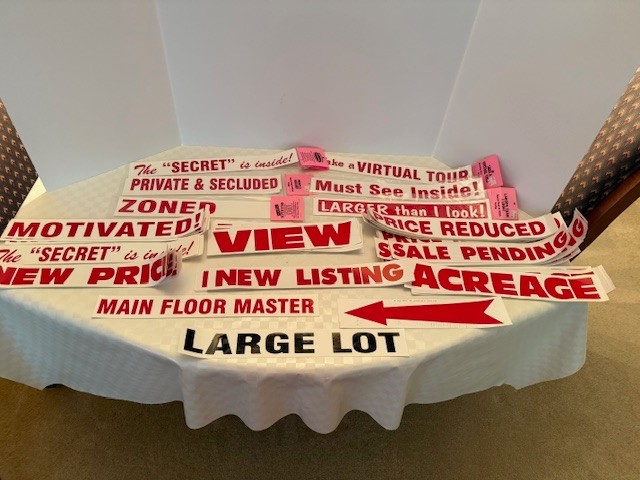 Lot of 106 Realtor Real Estate Peel & Stick RIDER SIGNS Sale Pending New Price +