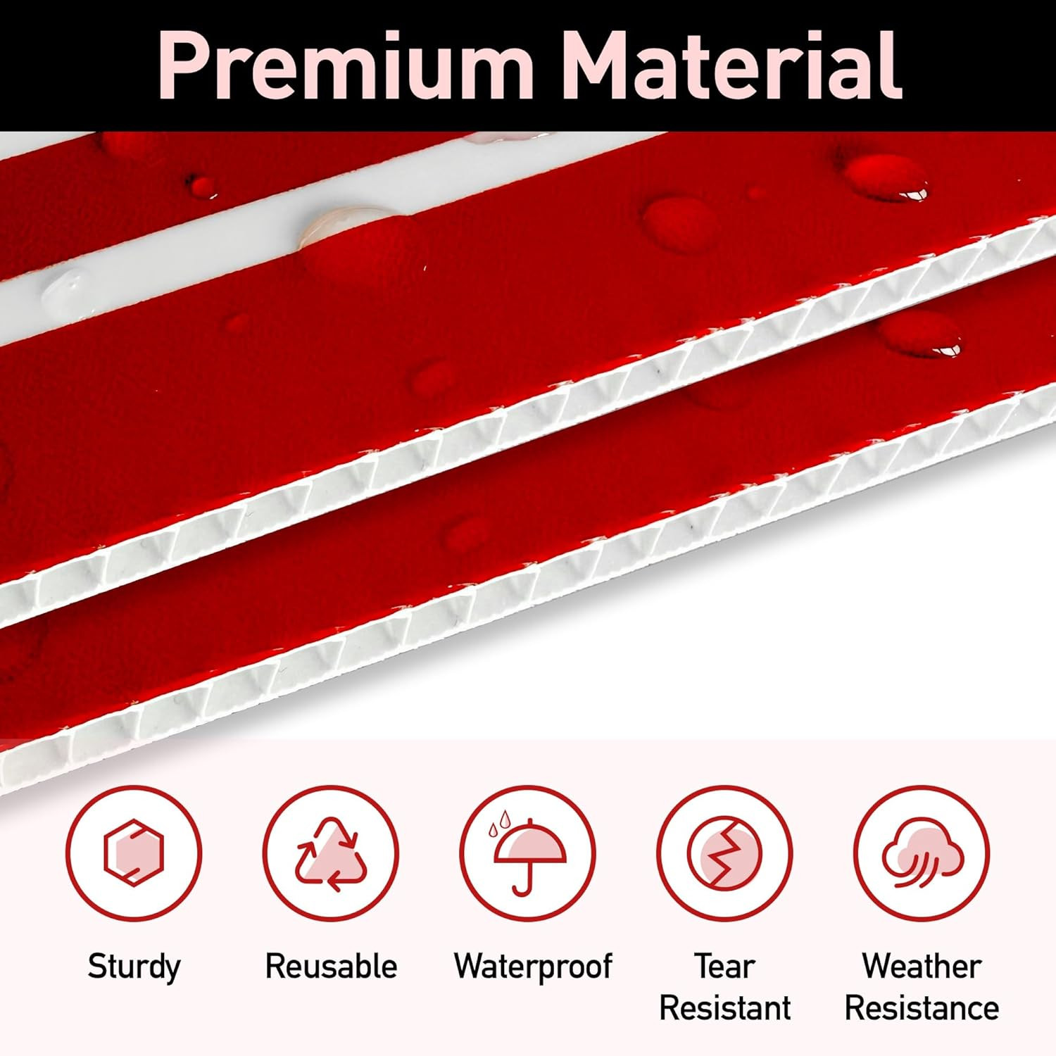 6 Pcs Yard Sale Signs with Stakes, 2-Pack Large Yard Sale Signs 17&Prime; x 12&Prime; and 4-