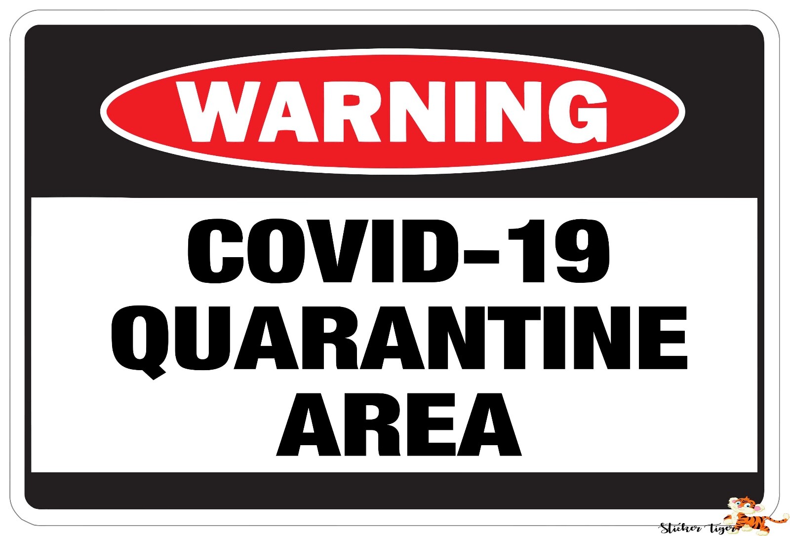 Warning VIRUS Quarantine Area Sticker/Decal Window, Door, Wall 6&Prime; x 4&Prime;