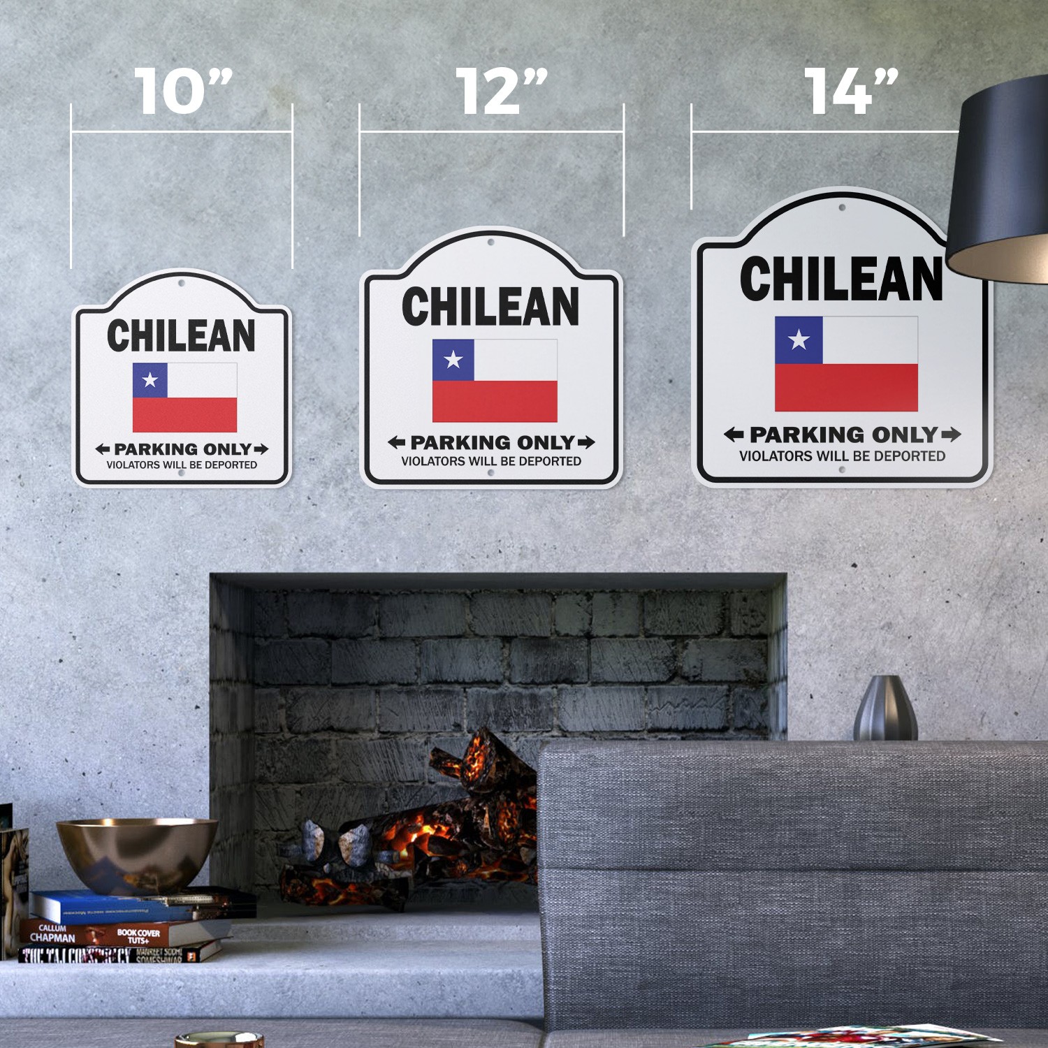 Chilean Parking Plastic Sign Gag Novelty Gift Funny Chile South Americ