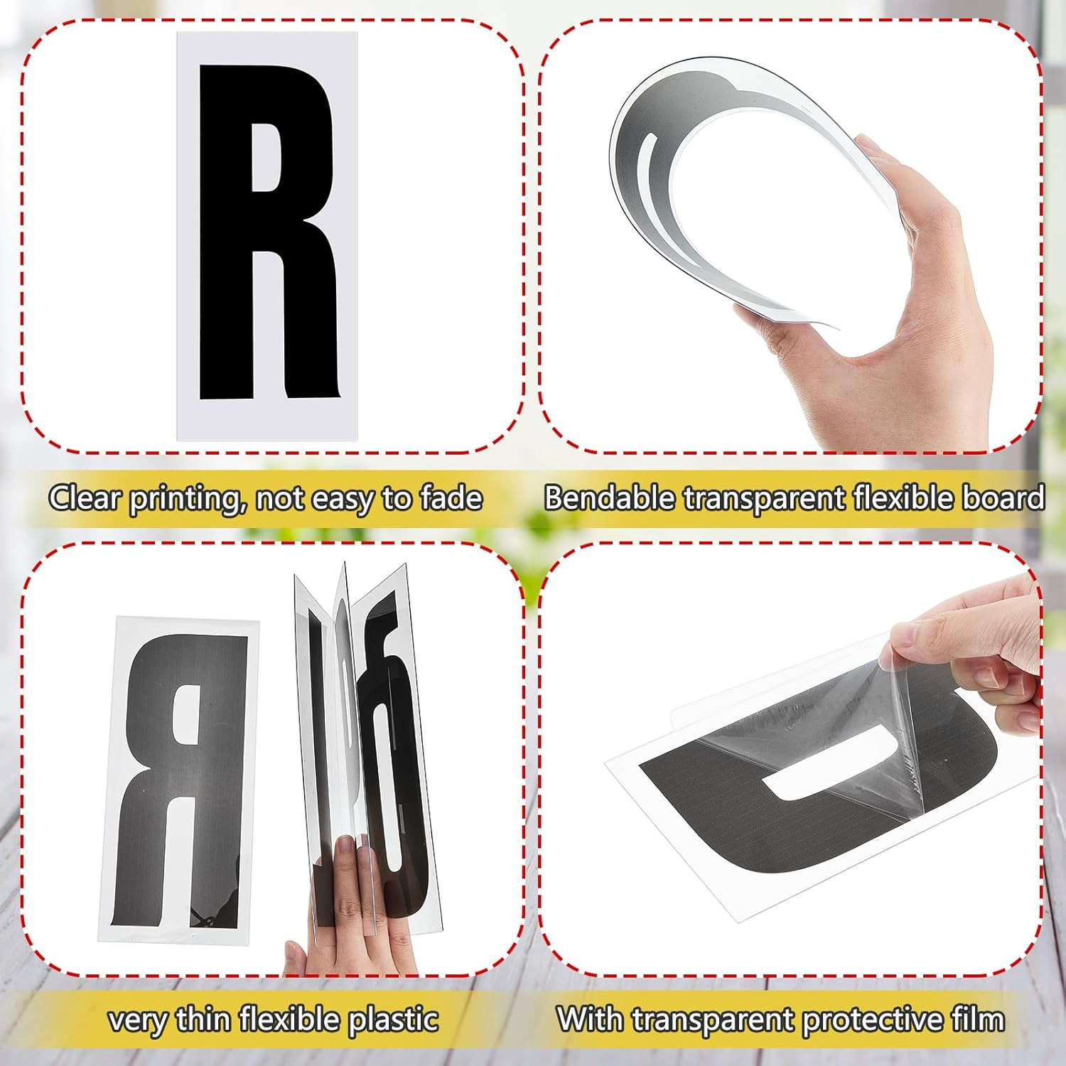 400 Pcs Marquee Sign Letters Flexible Plastic Letters on Flexible Panel for Outd