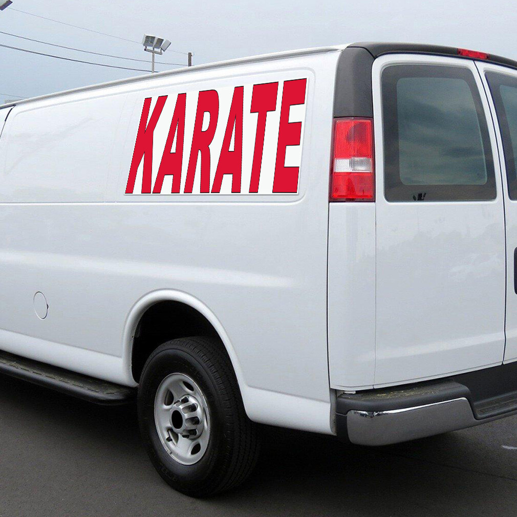 Car Magnet Set of 2 Karate Red Car Advertising Industrial Sign