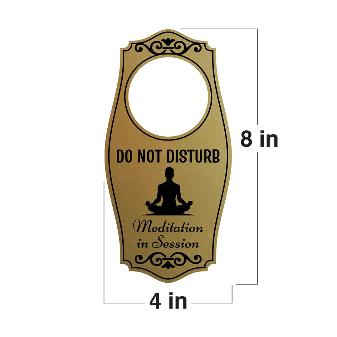 Do Not Disturb Meditation In Session (Man) Door Hanger | House or Business