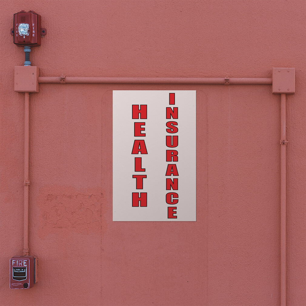 Door Decals Vertical Vinyl Stickers Multiple Sizes Health Insurance B Vinyl