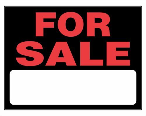 QTY 6 | &lsquo;FOR SALE&rsquo; Black & Red Sign | Plastic 8 x 12&Prime;