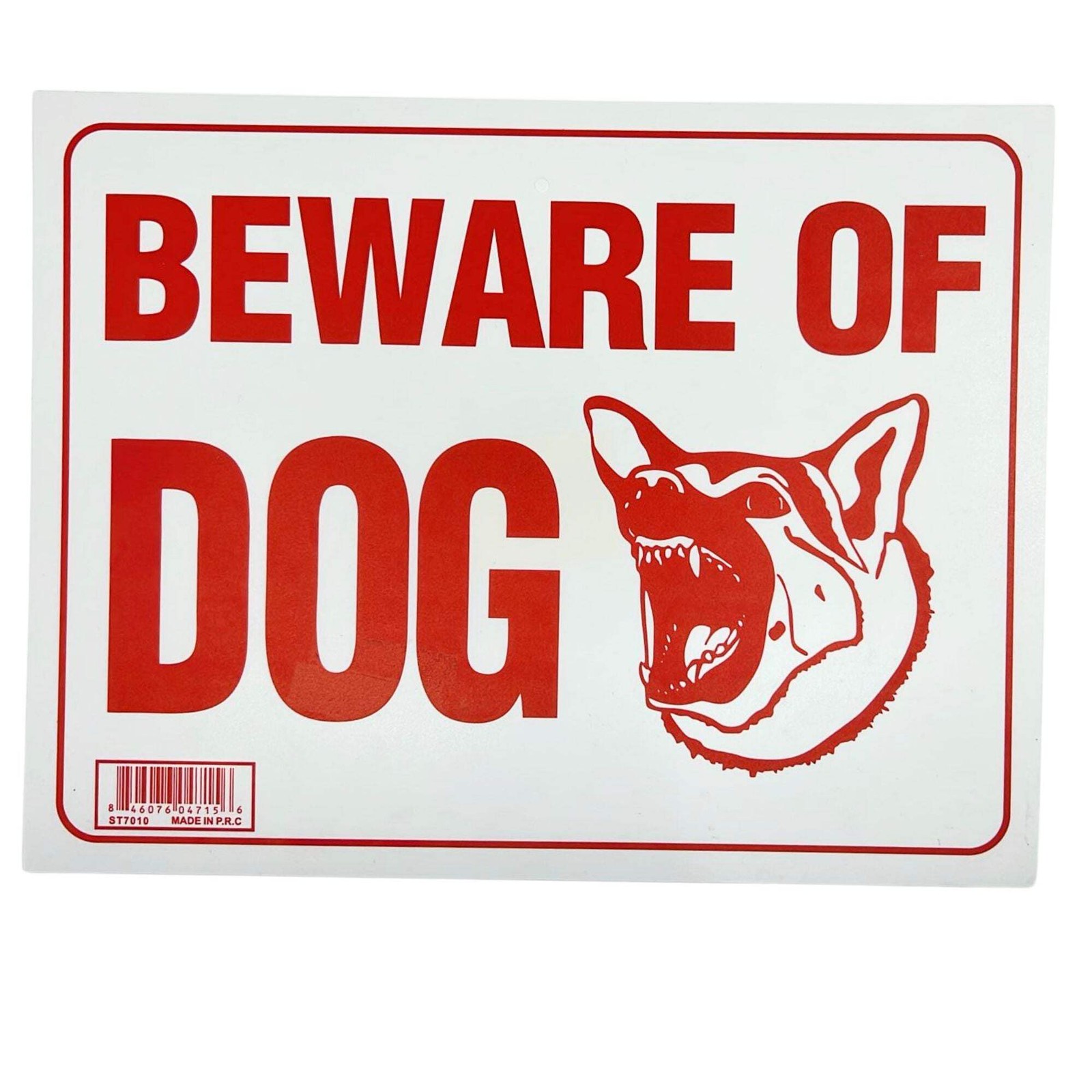 9&Prime;X12&Prime; « BEAWARE OF DOG » Plastic Signage Sign-1 Pack