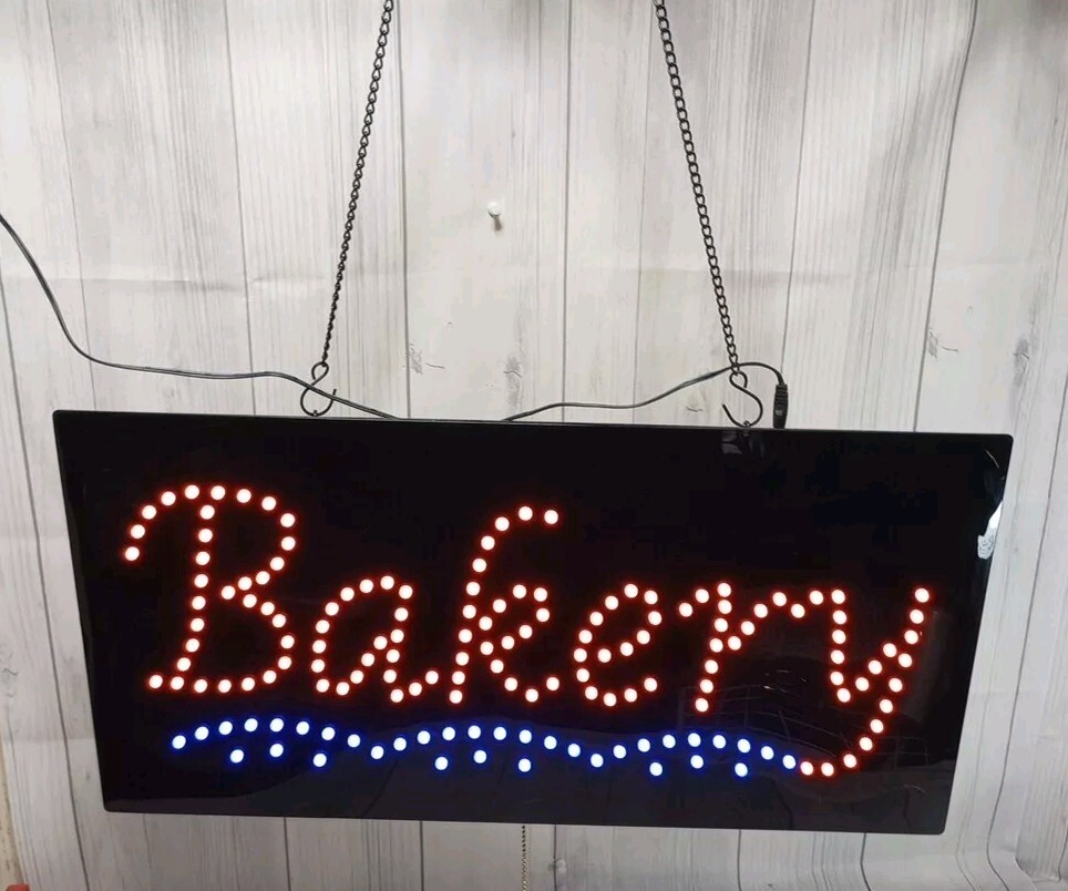 LED Bakery Window Sign Open Sign Store Sign Business Sign ~ 3 Mode ~ TWC