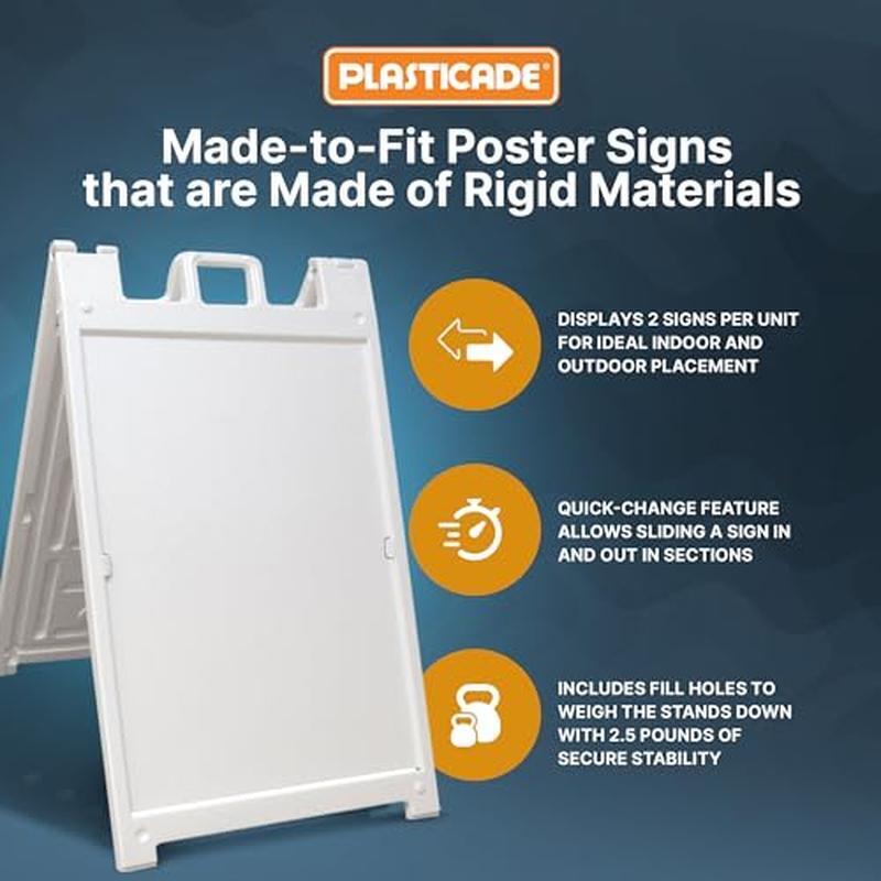 Portable A Frame Sidewalk Sign Holder Double Sided Quick Change Display New