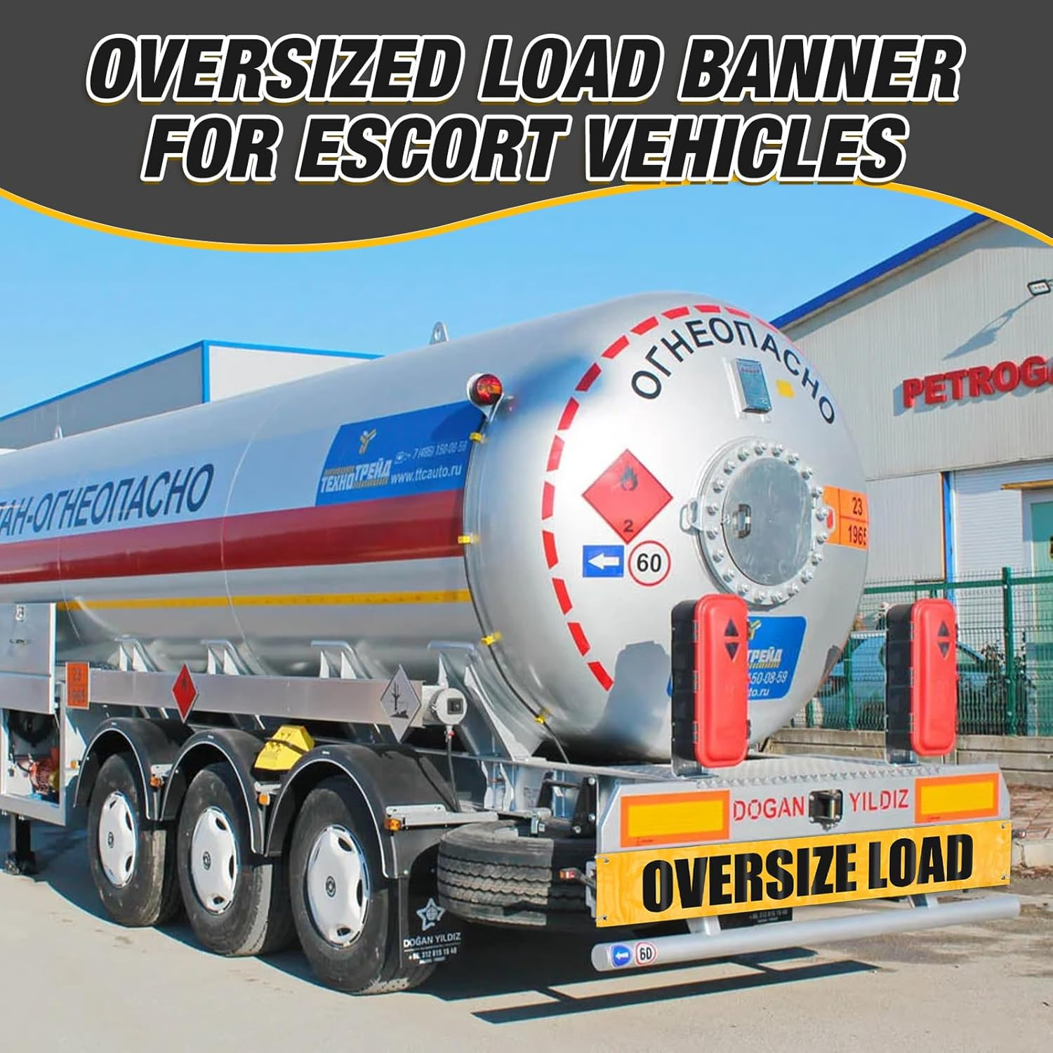 2 Pack 12 X 60 Inch Oversize Load Signs for Trucks Escort Vehicles Accessories W