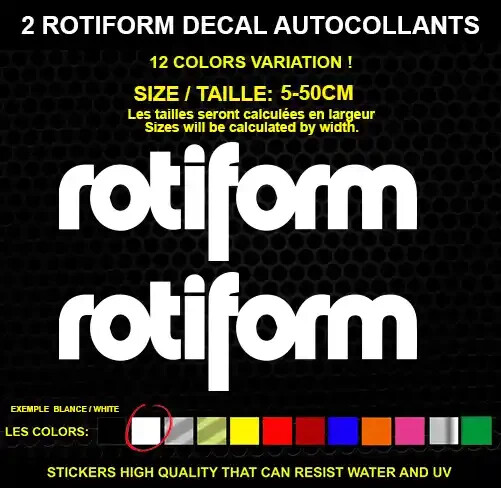 2 Rotiform Decorative Stickers – Vehicles & Accessories, 2 Piece Set