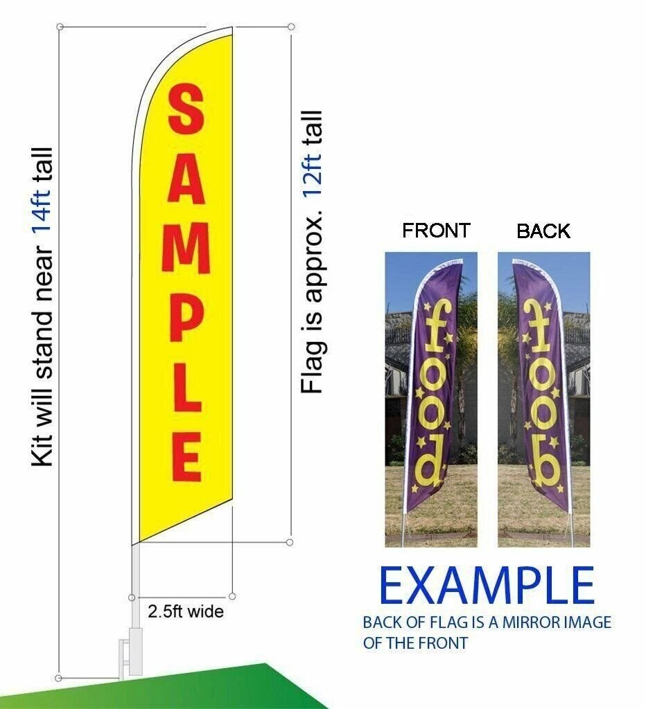 Agua Purificada Advertising Feather Flag Banner Spanish Swooper Flag Kit Sign…