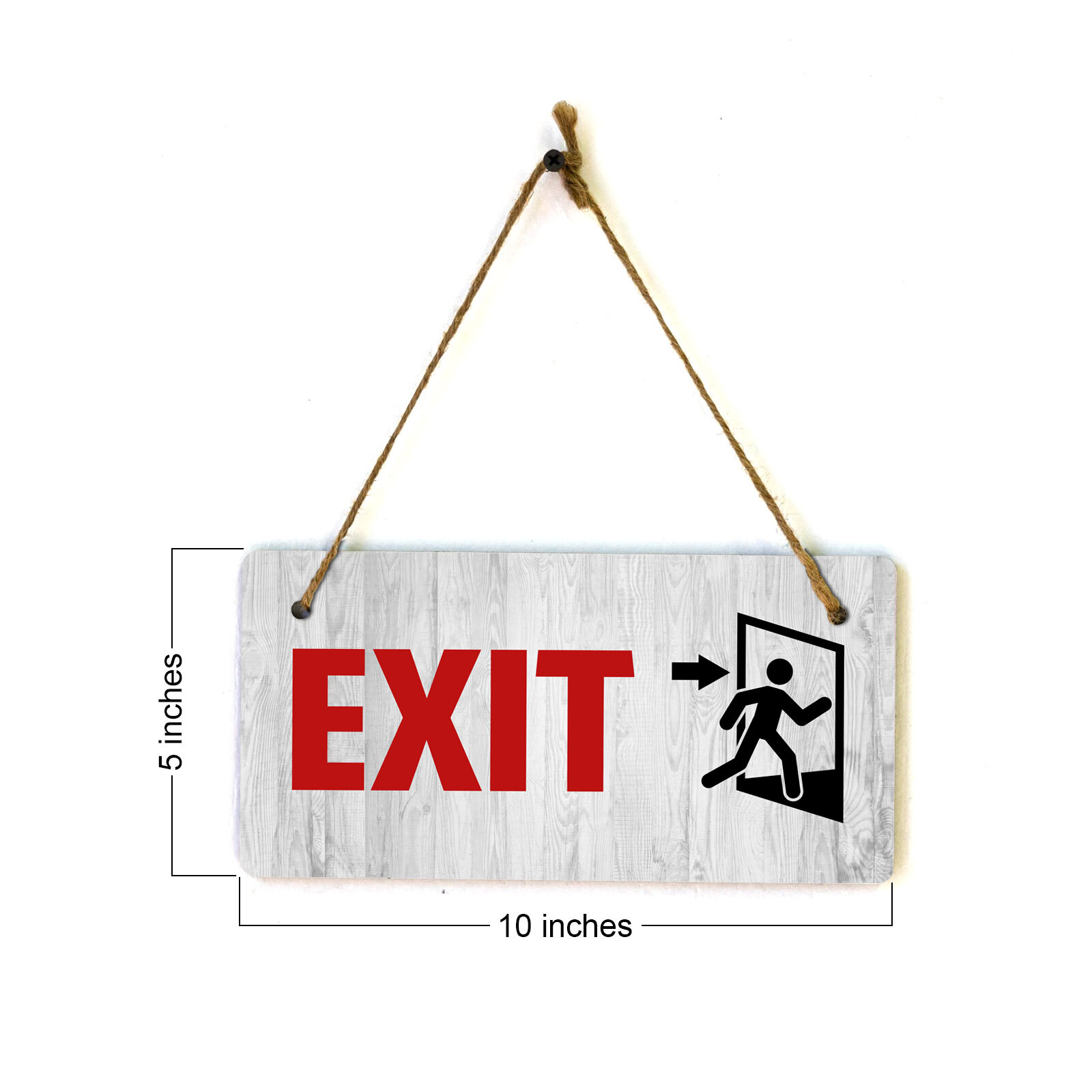 Exit 5×10 Hanging Plus Wall or Door Sign | Office Warning Signage