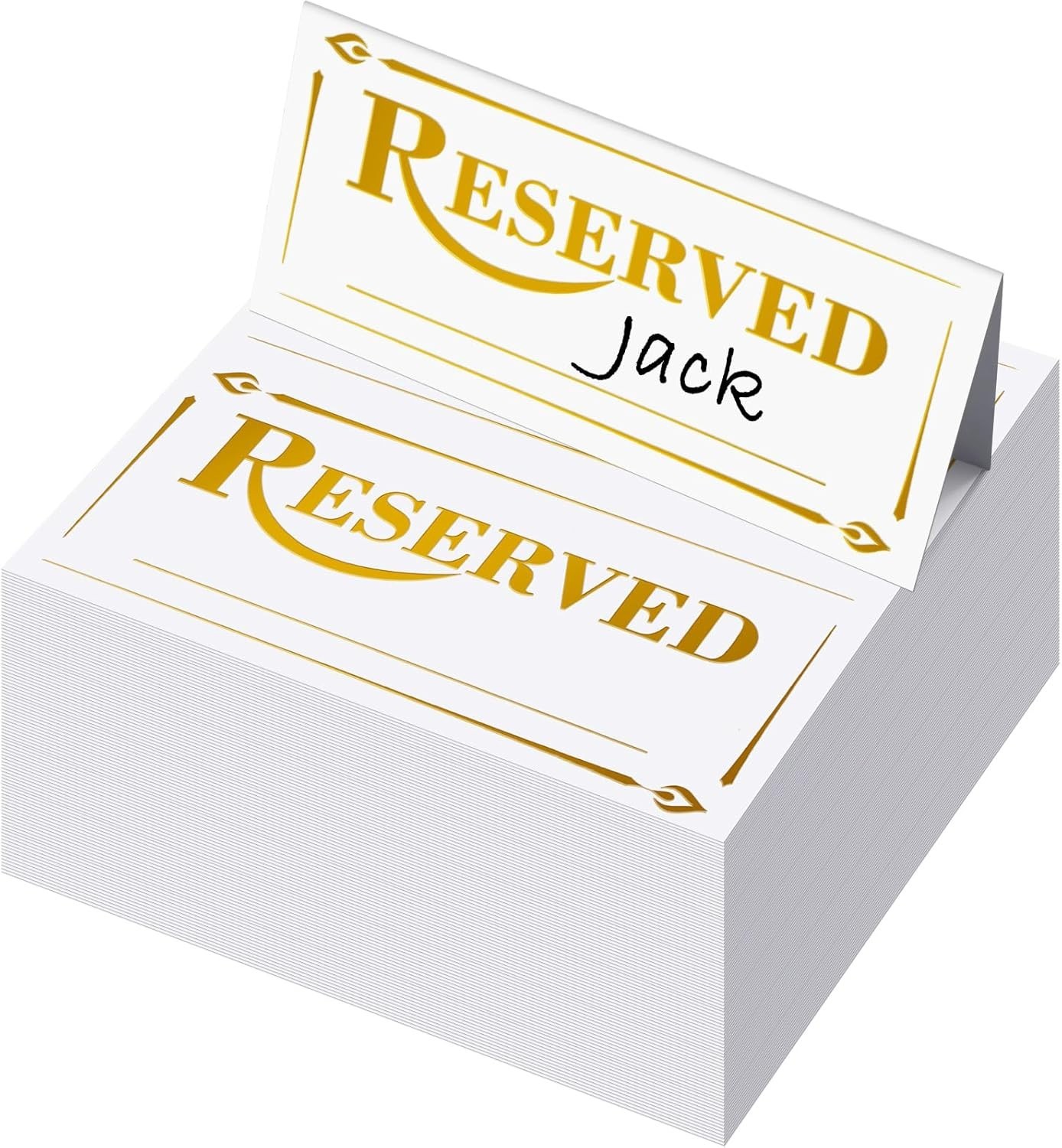 300 Pcs Paper Table Reserved Sign with Name Line Reserved Seating Signs Bulk …