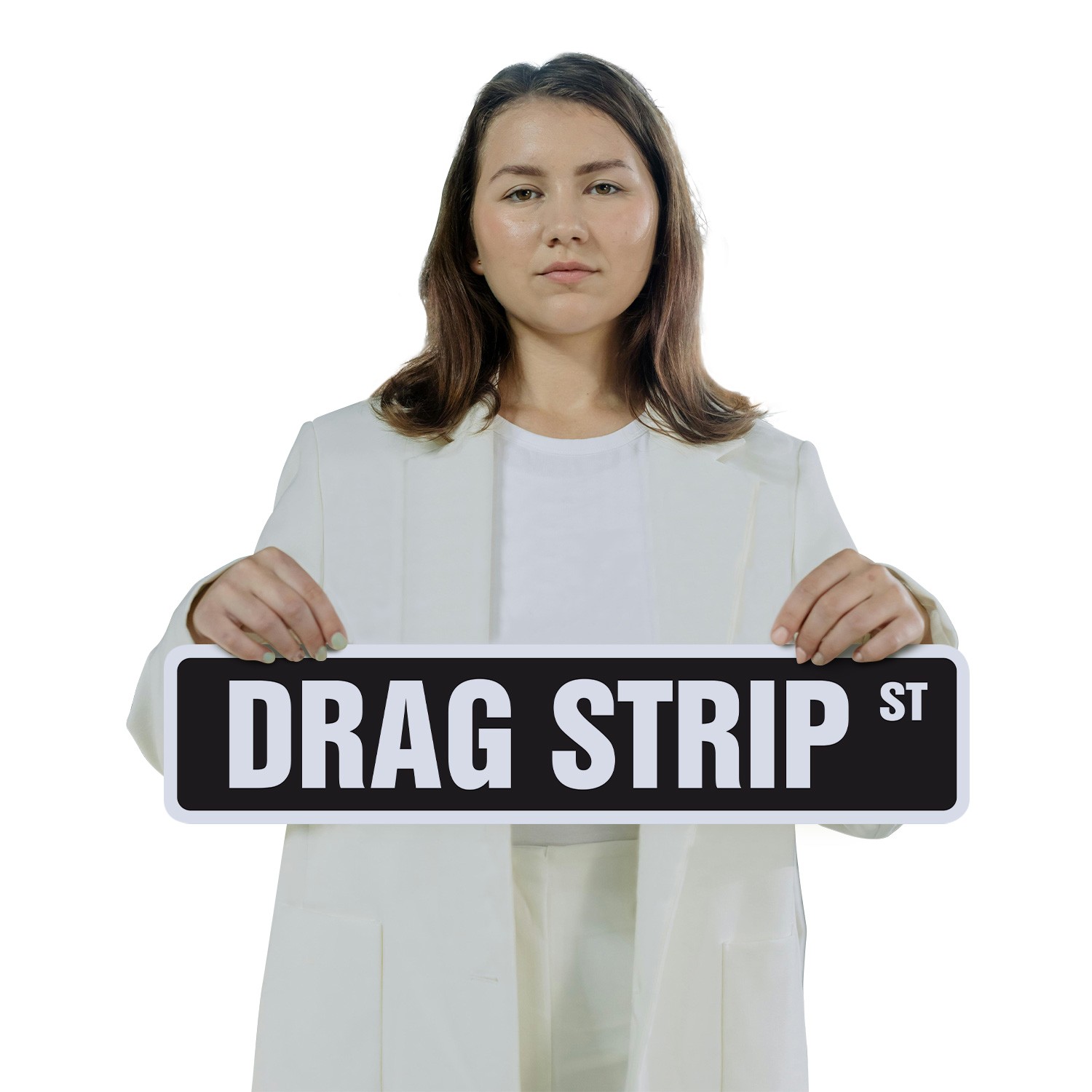 DRAG STRIP Street Sign (2 Pack) Metal Road Sign race track cars muscle fast