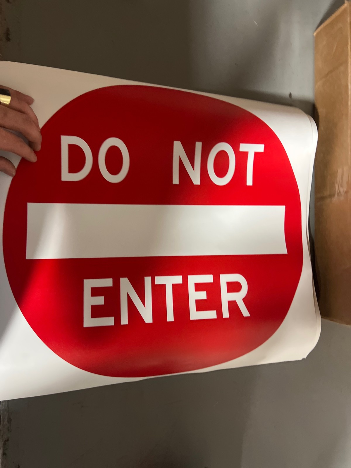 101SignCity Round « Do Not Enter » Floor Sticker 18&Prime;x18&Prime;, 2-Pack, For Work & Restr
