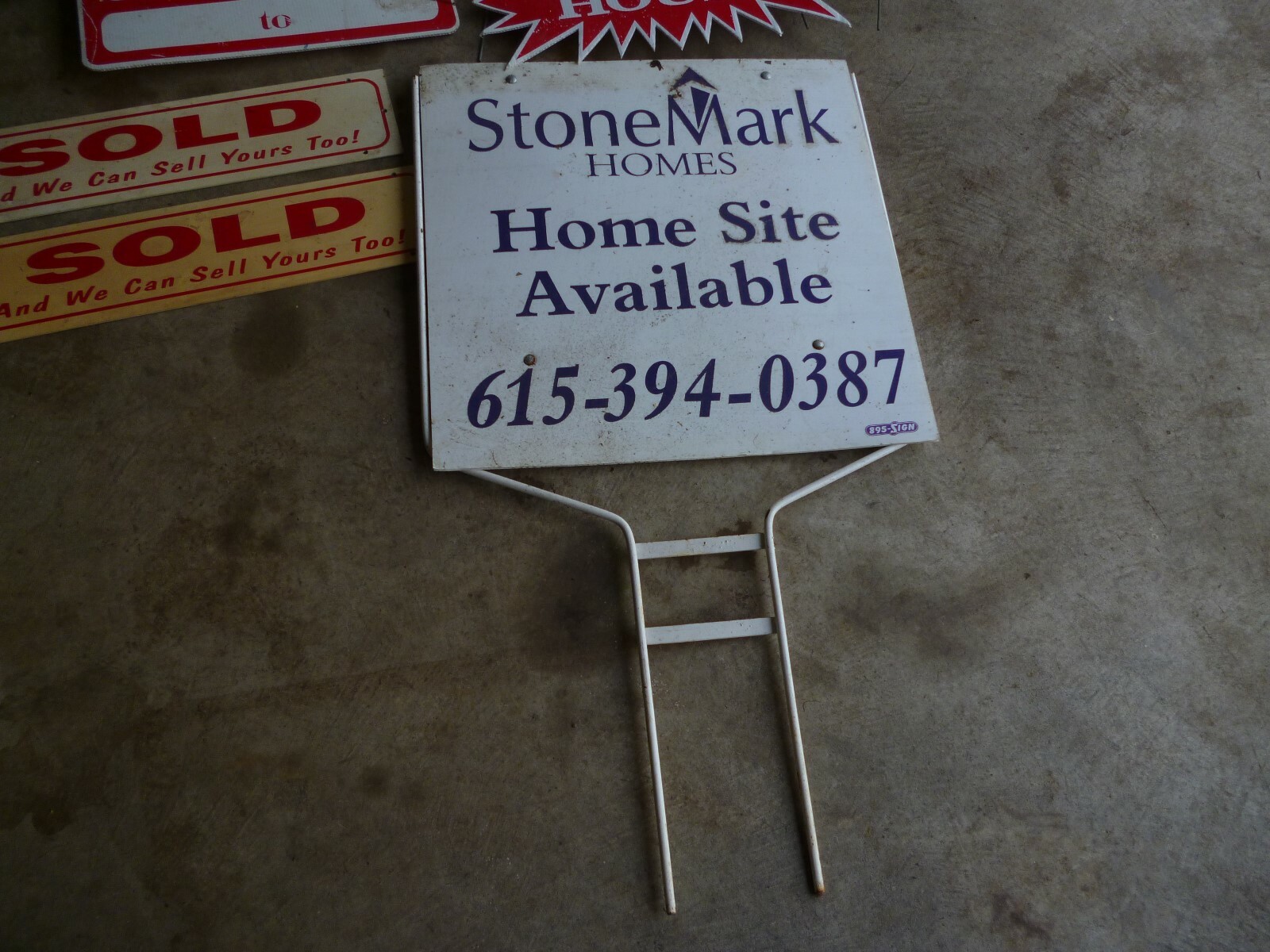 9 White Iron Real Estate For Sale Signs & Other Corr Plastic – Local Pickup –