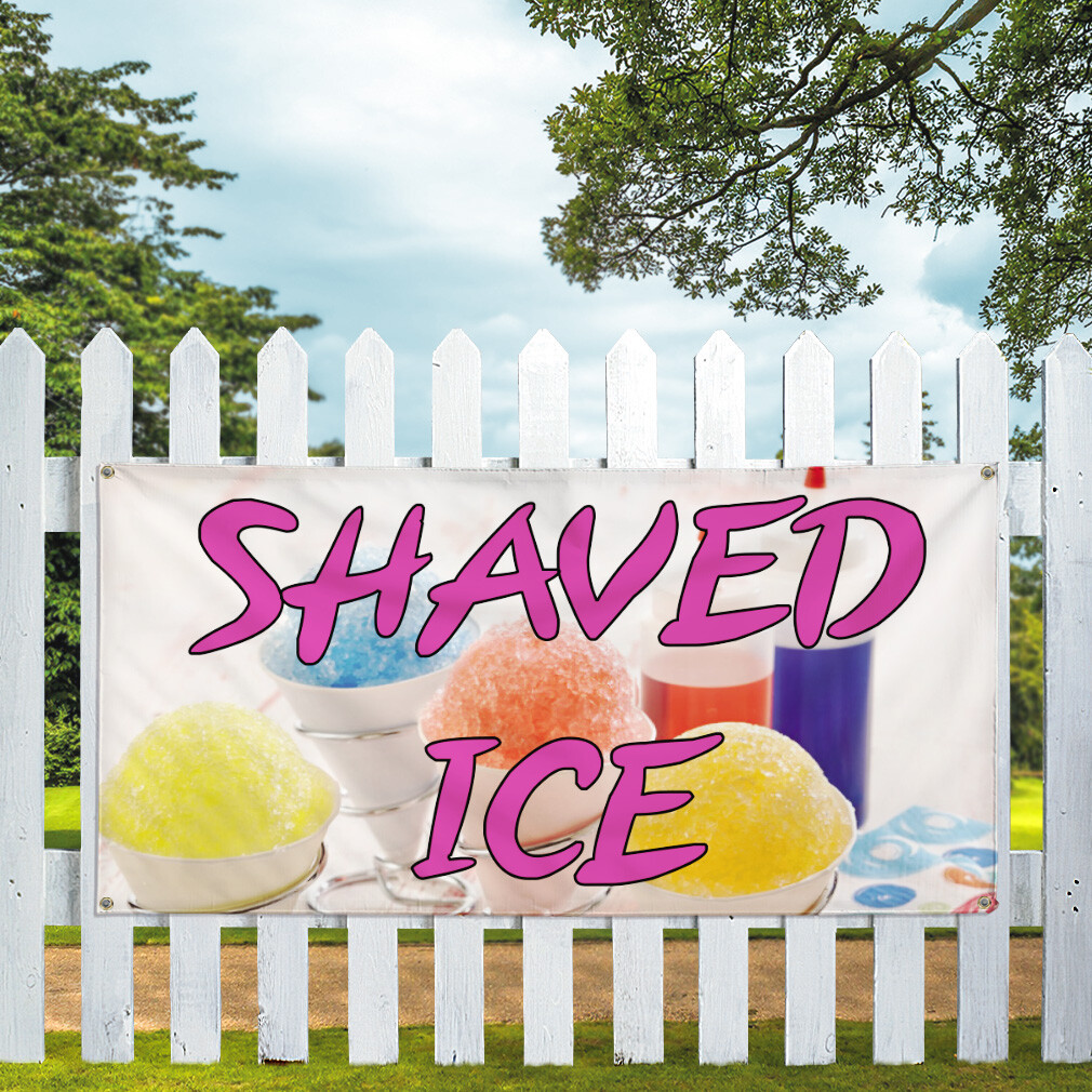 Vinyl Banner Multiple Sizes Shaved Ice Outdoor Advertising Printing M Outdoor