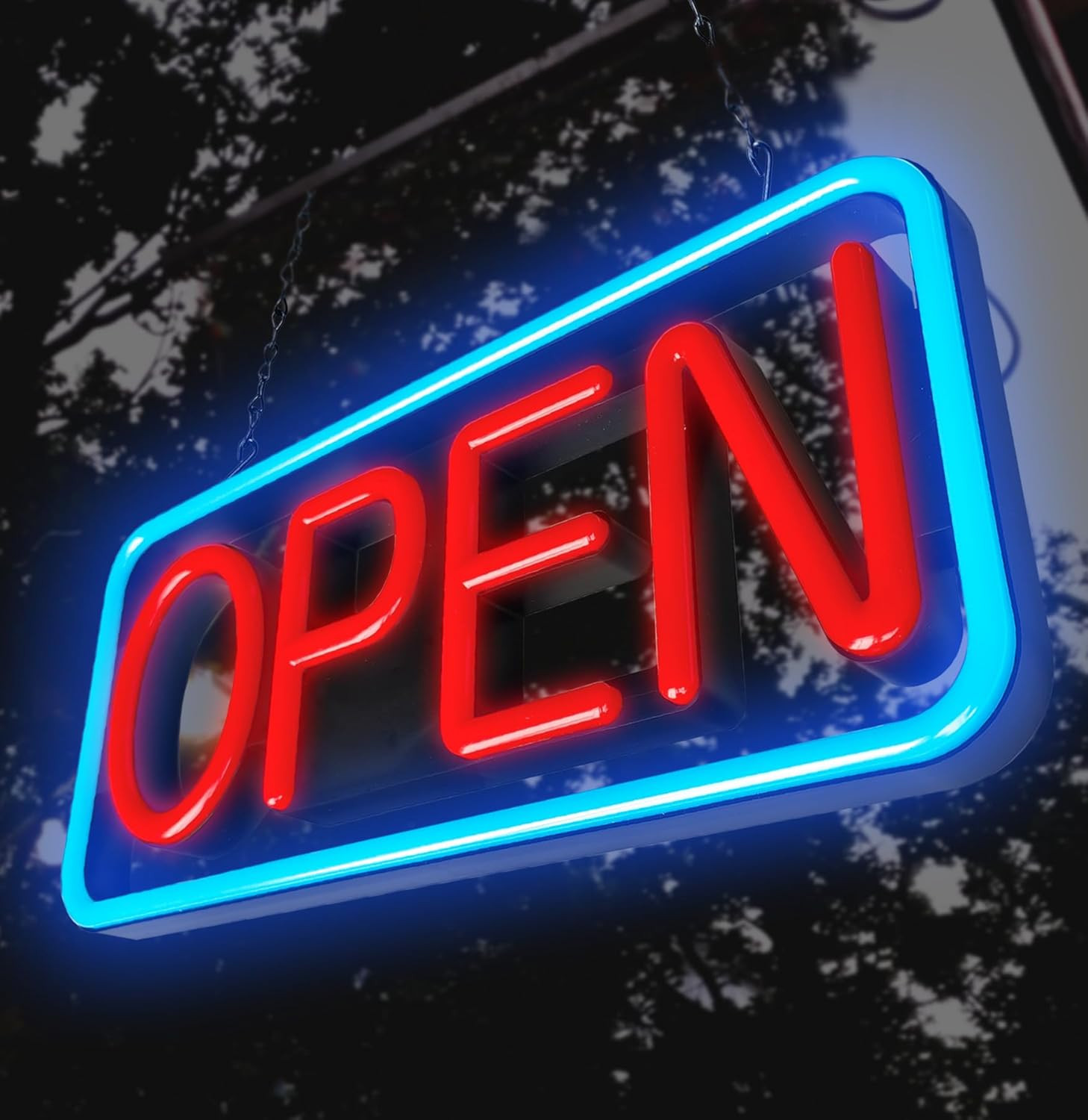 LED Open Sign,Bright Open Sign for Business Window with Remote Control,21X10 Inc