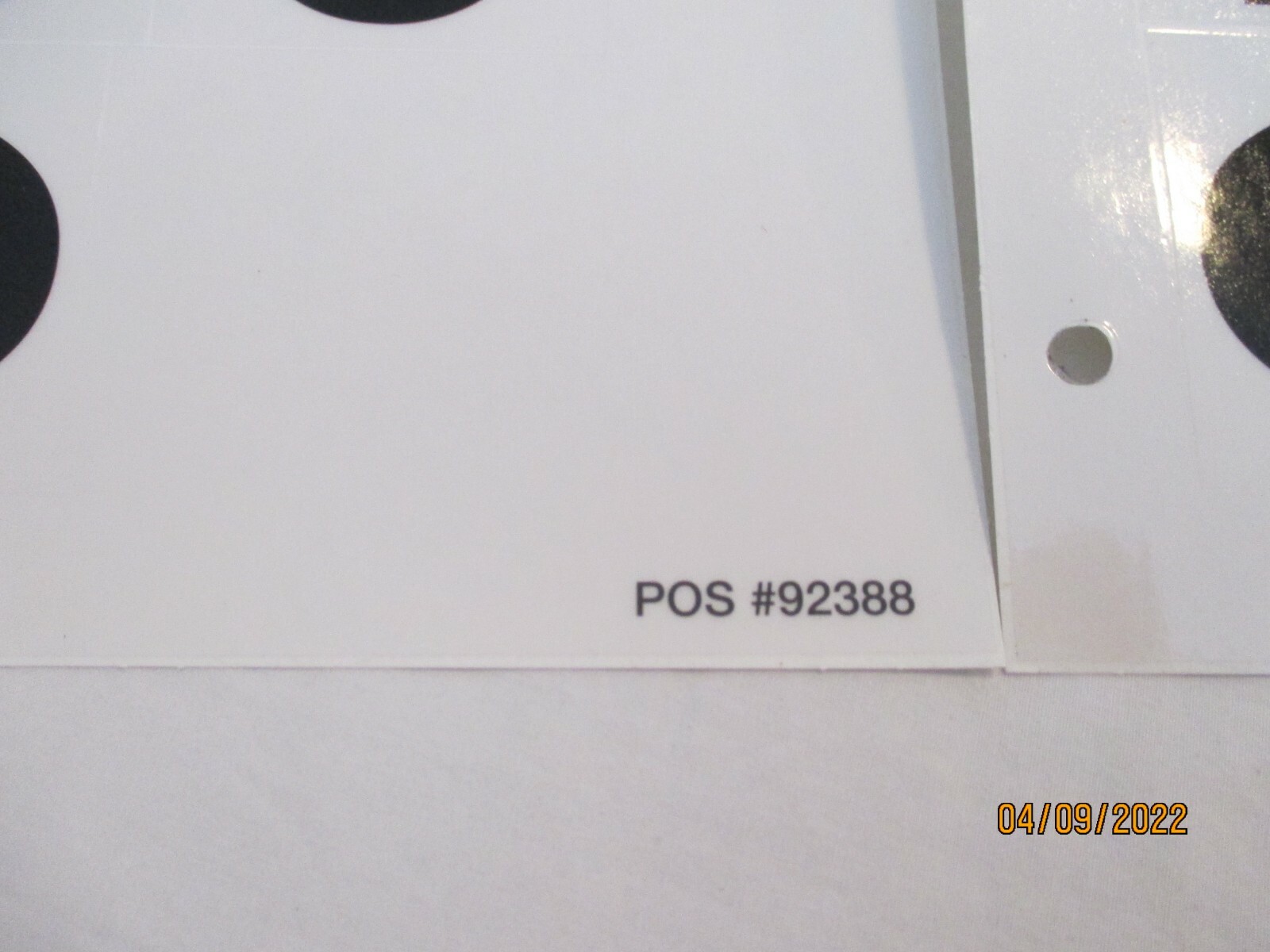 Vinyl 4&Prime; Black Numbers 4&Prime; 0 thru 9 Twelve TOTAL Sheets 84 Total Numbers