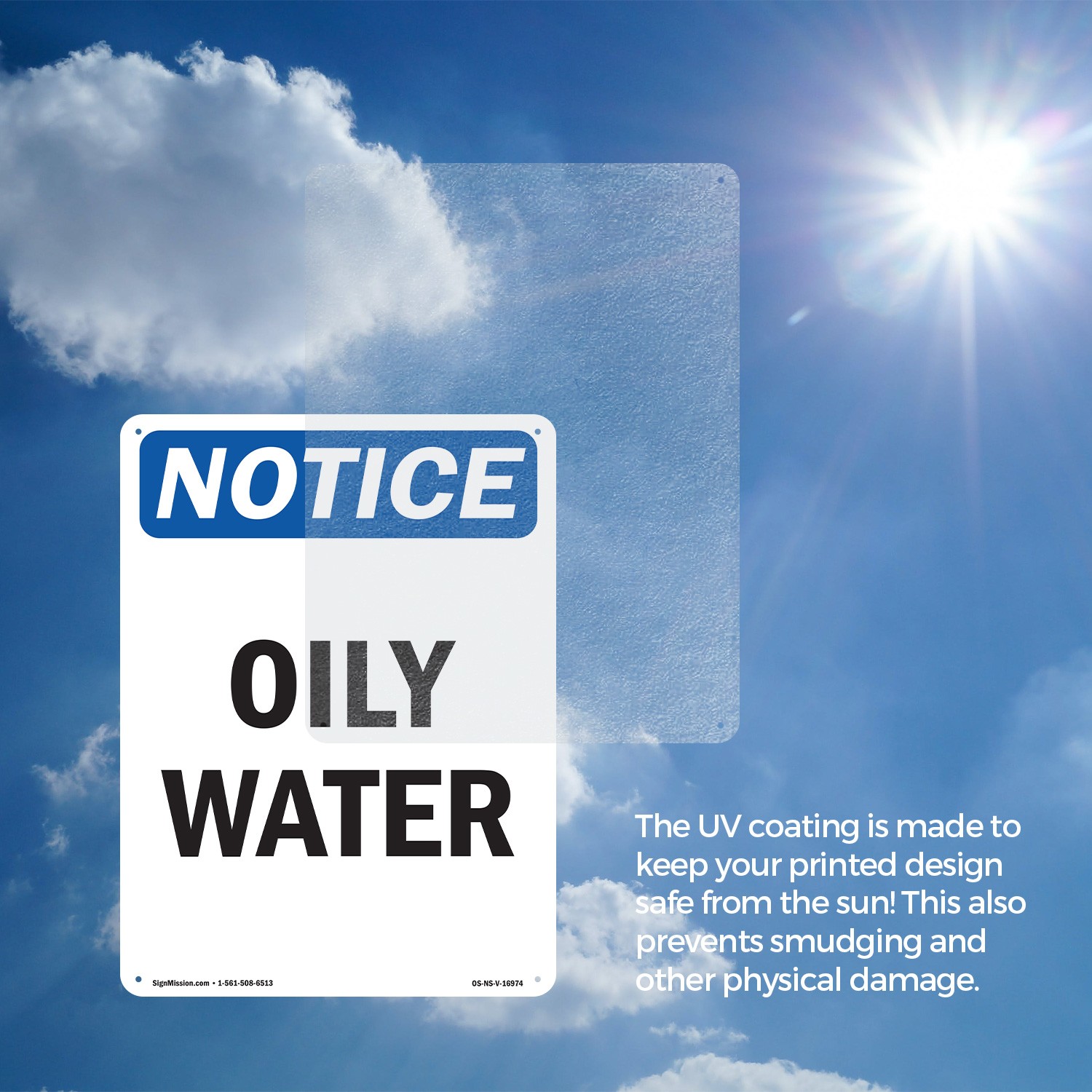 Oily Water OSHA Notice Sign Metal, Plastic, Or Decal – 5 or 10 Pack