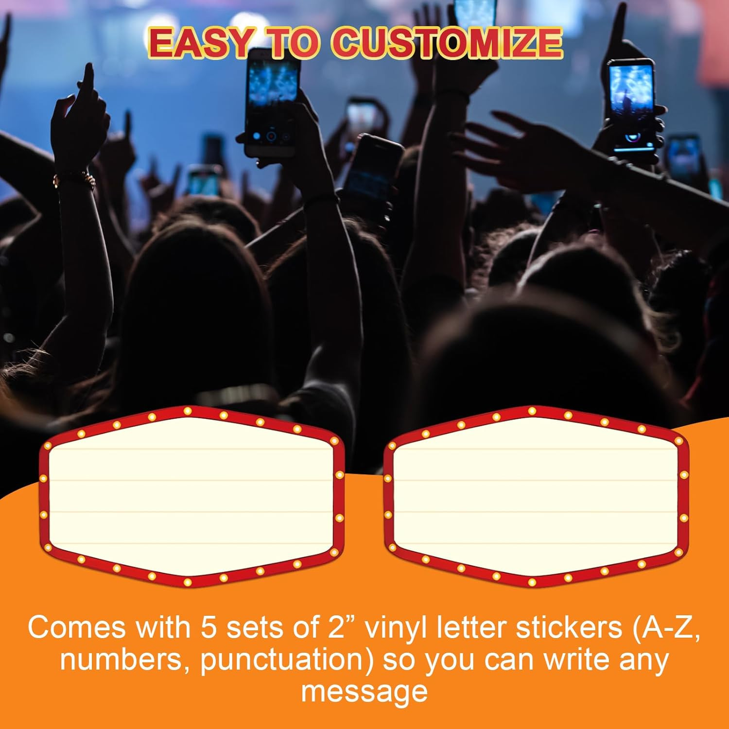 Wedding Bottle Service Sign Set for Nightclubs and Parties (Red, 2 Pack)
