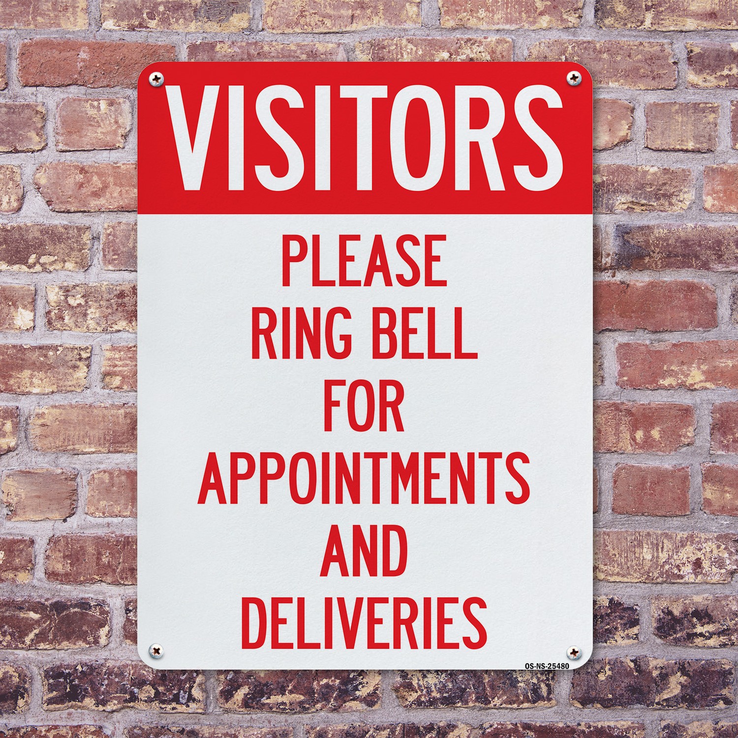 Visitors Please Ring Bell For Appointments And Deliveries Sign 5 or 10 Pack