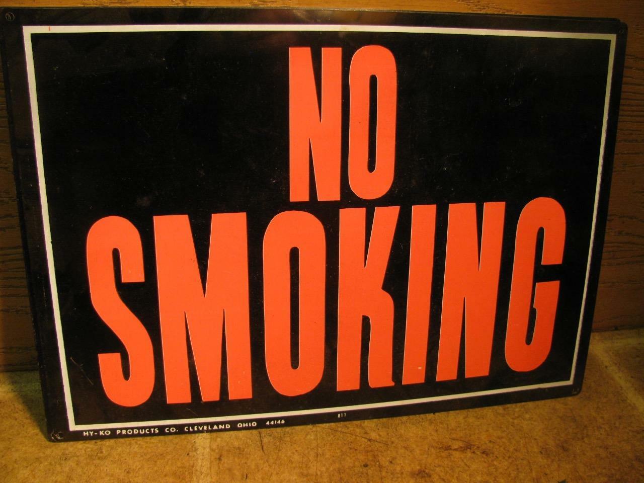 6 Vintage HY-KO Products NO SMOKING Signs 10×14 Metal
