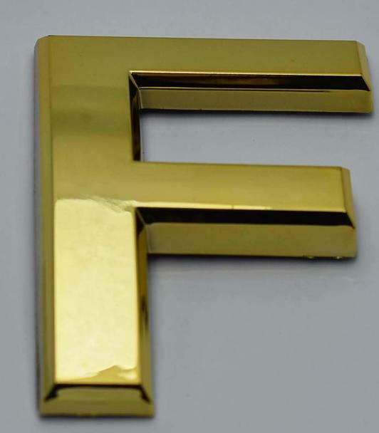 1 PCS – Apartment Number Sign/Mailbox Number Sign,Letter F(Gold,3D…-REF24-1027