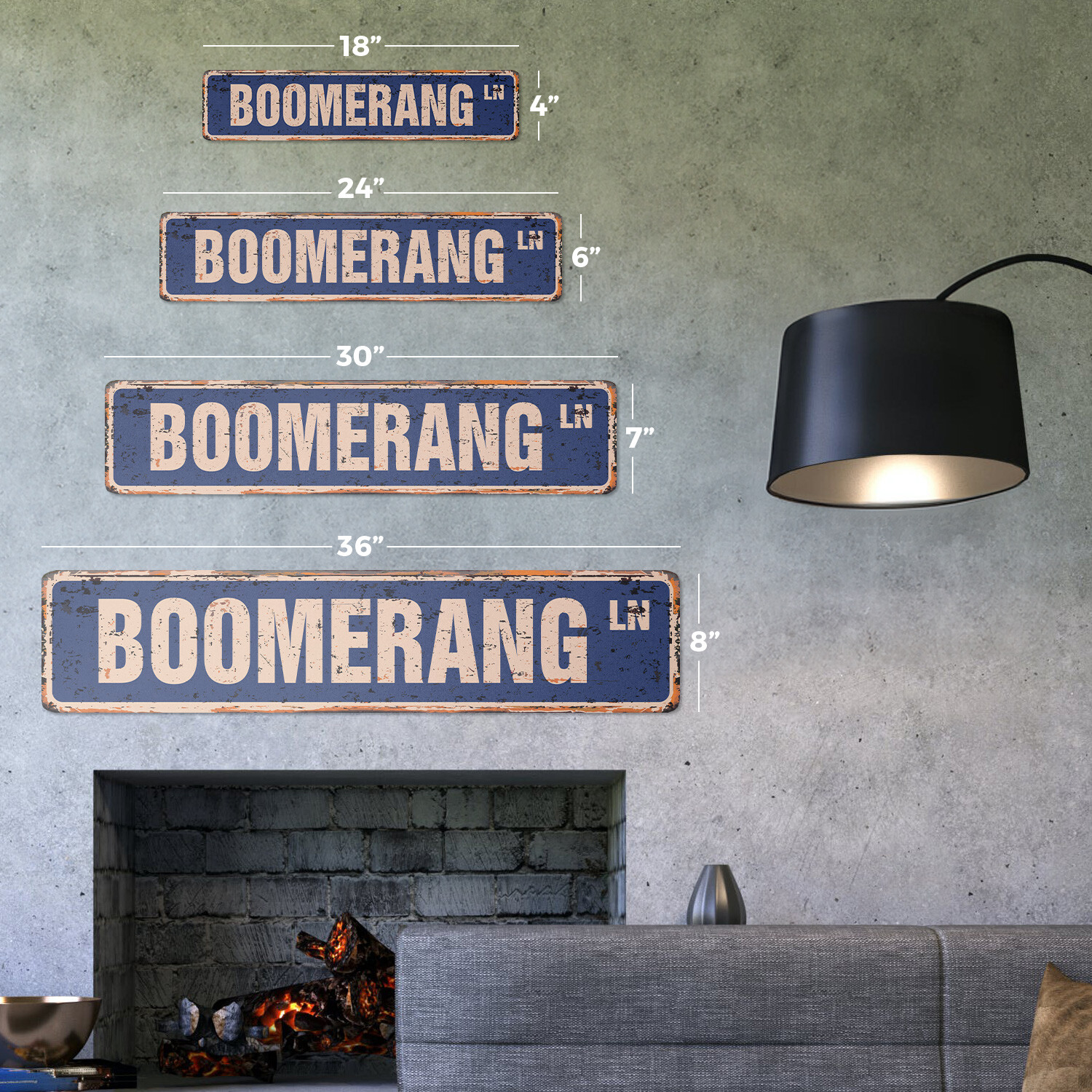 BOOMERANG Vintage Street Sign australia sport wooden tool hunting Indoor Outdoor