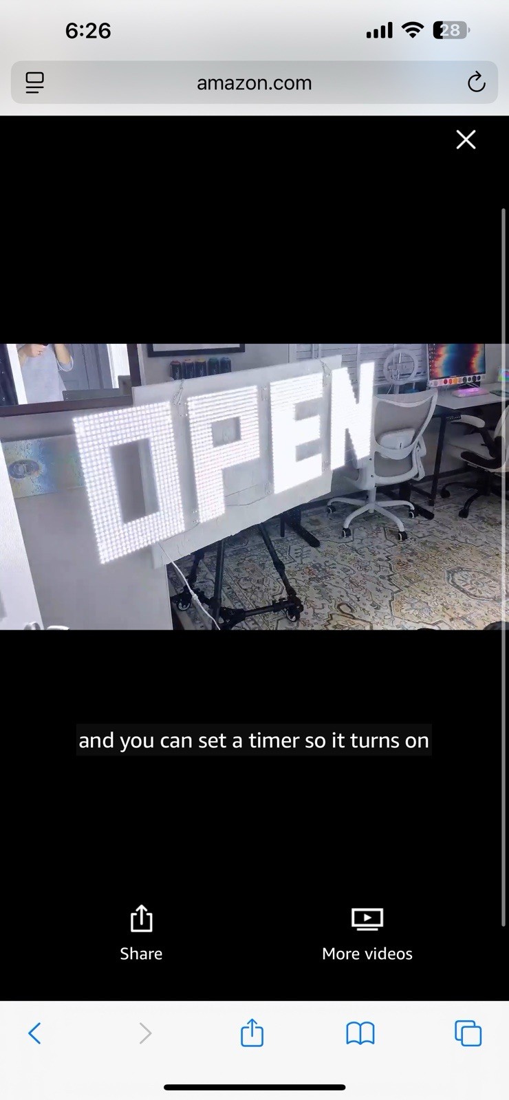 50&Prime;x17&Prime; Large LED Open Sign with Remote and Bluetooth App, Super Bright