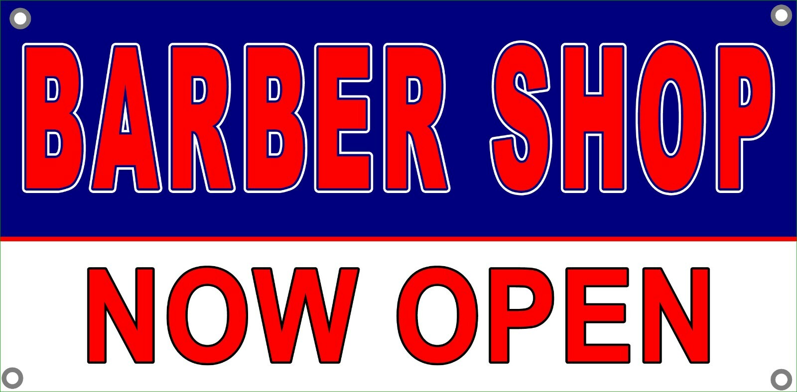 Barber Shop Now Open Vinyl Banner sign Many sizes available