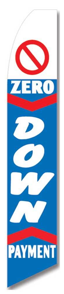 0 DOWN Banner Flag Only SALE Advertising SignSwooper Feather Sign