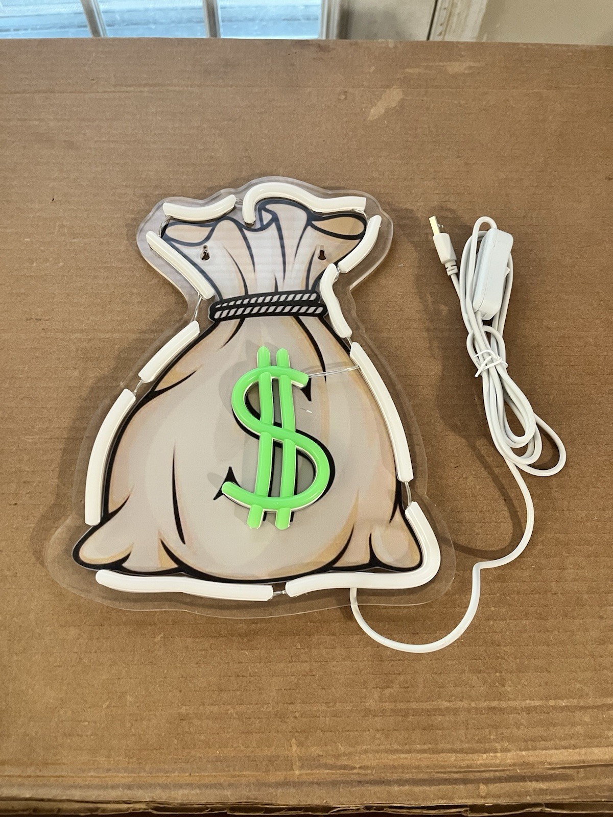 Cash LED Sign 11” X 9” With USB Power Coord