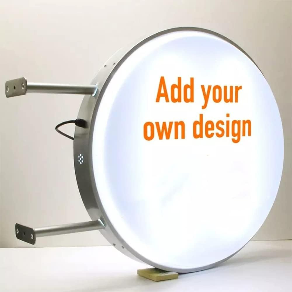 HKSIGN-Outdoor Waterproof Double Side Round LED Light Box Sidewalk Sign#3475GY4