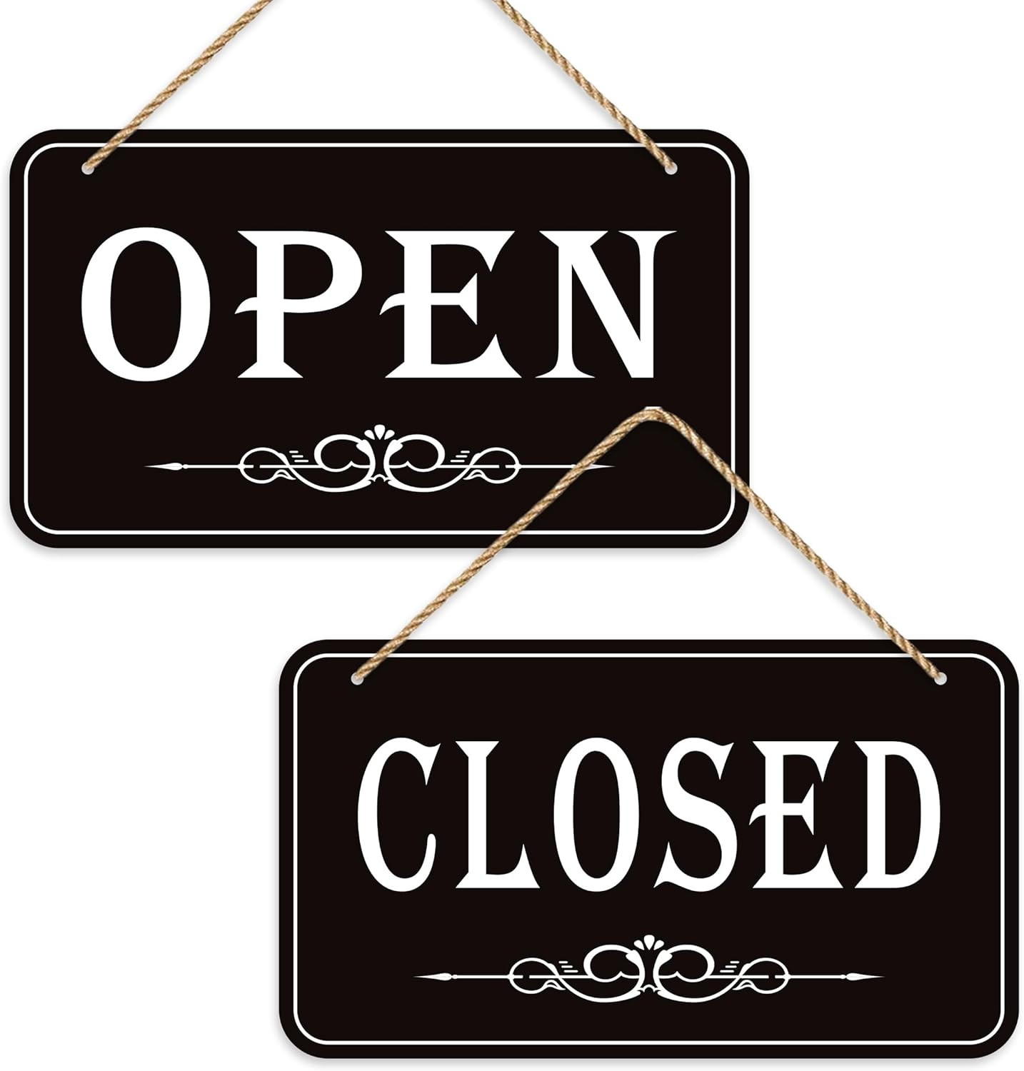 Double Sided Open Closed Sign Business Open and Closed Hours Flip Sign for Store