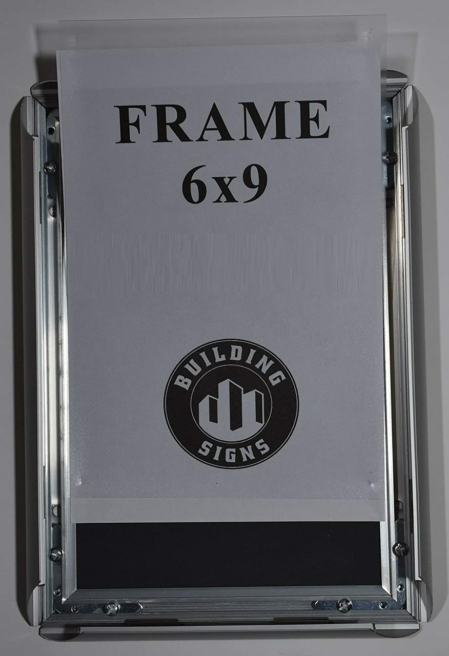 Elevator Certificate Notice Frame 6×9 (Aluminium,Front Insert)–REF24-1027